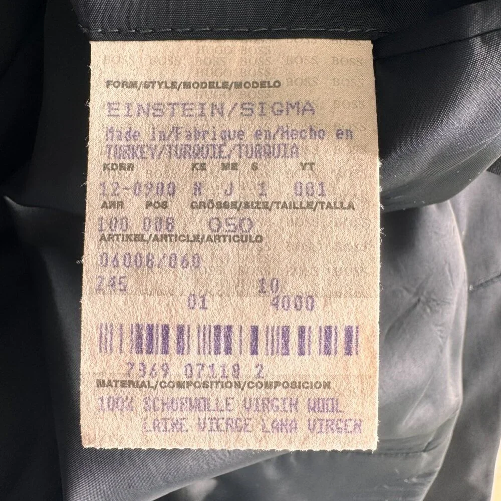 Hugo Boss Einstein/Sigma Virgin Wool Sport Coat Blazer Black - Picture 5 of 11